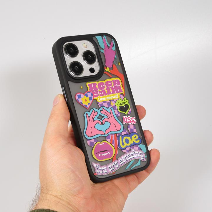Produktbild PhoneLook Hülle Gummi Blur Keep Calm transparent (Apple iPhone 15 Pro Max)