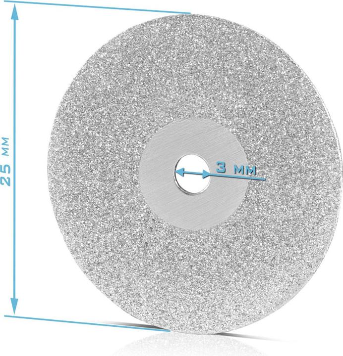 Actual product image Stahlwerk Diamond grinding wheels for tungsten grinder 25 mm set of 5