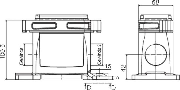 Actual product image Weidmüller Socket housing HDC IP68 06B SS (Housing)