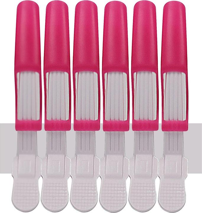 Bate Croc Haar Clips Plastic 6 stk (rosa-weiss) (6 Stk.)