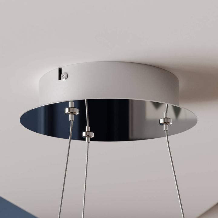 Produktbild Lucande Lyani Pendelleuchte Ø50 Chrome/White (1800 lm)