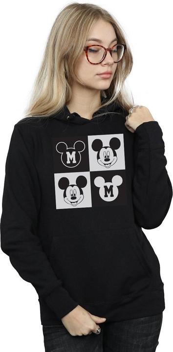 Actual product image Disney Womens/Ladies Mickey Mouse Smiling Squares Hoodie (S)