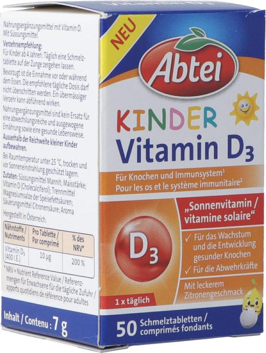 Produktbild Abtei Kinder Vitamin D3 (50 Stk) (50 Stück, Tabletten)