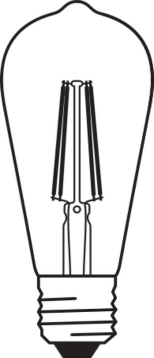 Actual product image Ledvance Smart+ Wifi Filament Edison (E27, 6 W, 540 lm, 4 x, F)