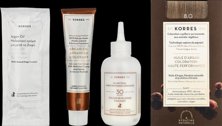 Actual product image Korres Argan Oil Hair Color (No. 8.0 - Light Blonde)
