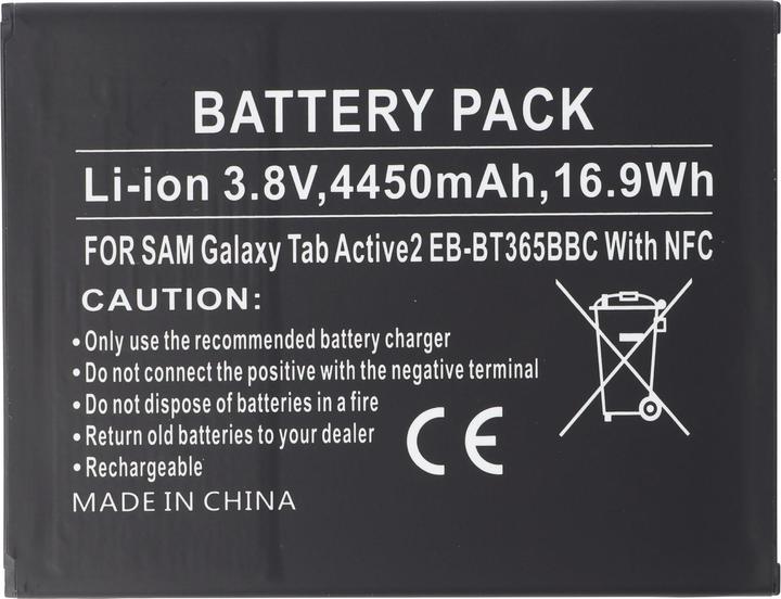 Actual product image AccuCell Battery Samsung Galaxy Tab Active, SM-T365, EB-BT365BBU