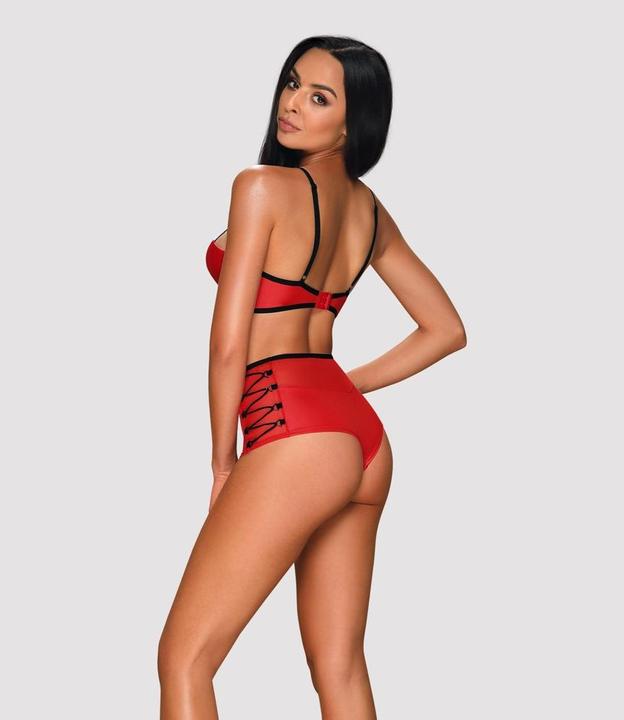 Actual product image Obsessive Leatheria 2-pcs set red S/M (S/M)