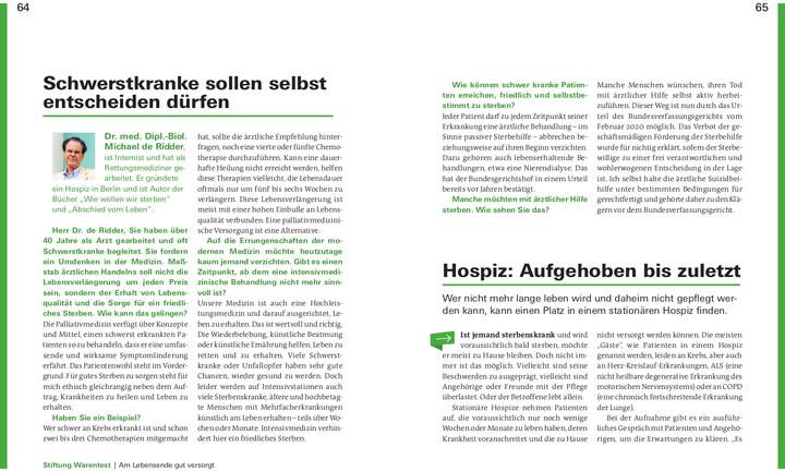 Produktbild Meine Patientenverfügung (Deutsch, Stiftung Warentest, 2021)