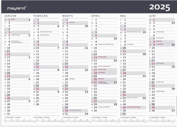 Image du produit Mayland-Burde Calendrier des comptes Moderne A3 2025 (A3)