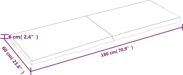 Actual product image VidaXL Emerald (180 x 6 x 60 cm)