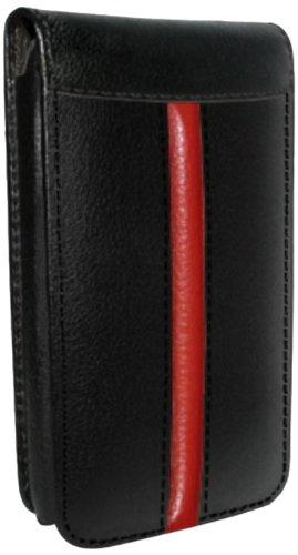 Actual product image Piel Frama Classic Magnetic Race Edition Leather Case for Apple iPhone 5/5S - Black/Red (Apple iPhone 5)