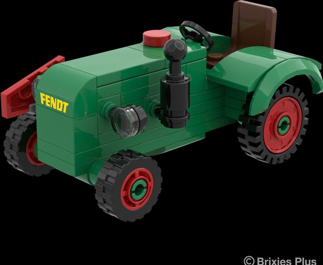 Actual product image Brixies PLUS Bausatz Fendt Dieselross F28 (mit Mähbalken) Classic Club Collection