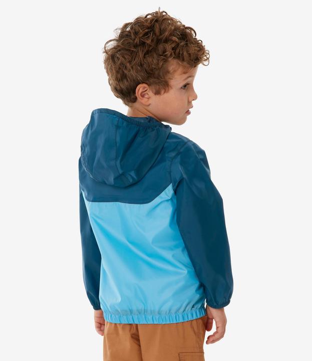 Produktbild Quechua Kids’ waterproof hiking jacket with zip, 2-6 years, MH100 - Blue (2)