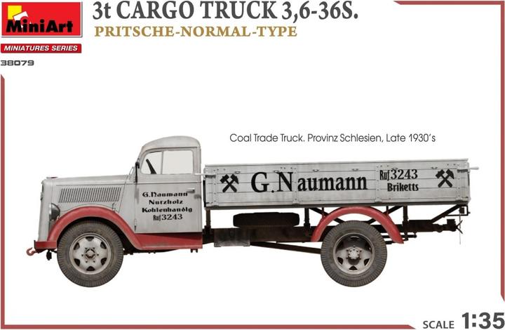 Actual product image 1:35 3t Cargo Truck 3,6-36S Platform Wagon