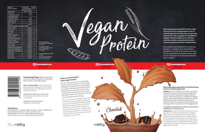 Image du produit PowerFood One Protéines végétaliennes (Chocolat, 1 pcs, 600 g)