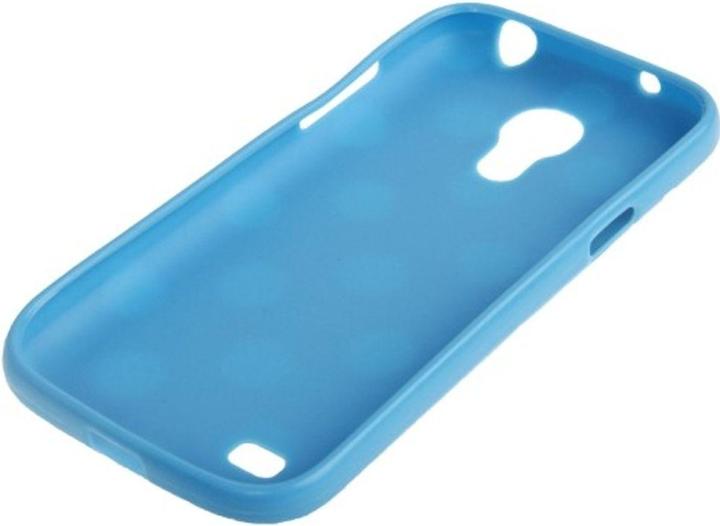 Actual product image König Design Protective cover dots TPU Case for mobile Samsung Galaxy S4 mini i9190 blue/white (Samsung Galaxy S4 mini)