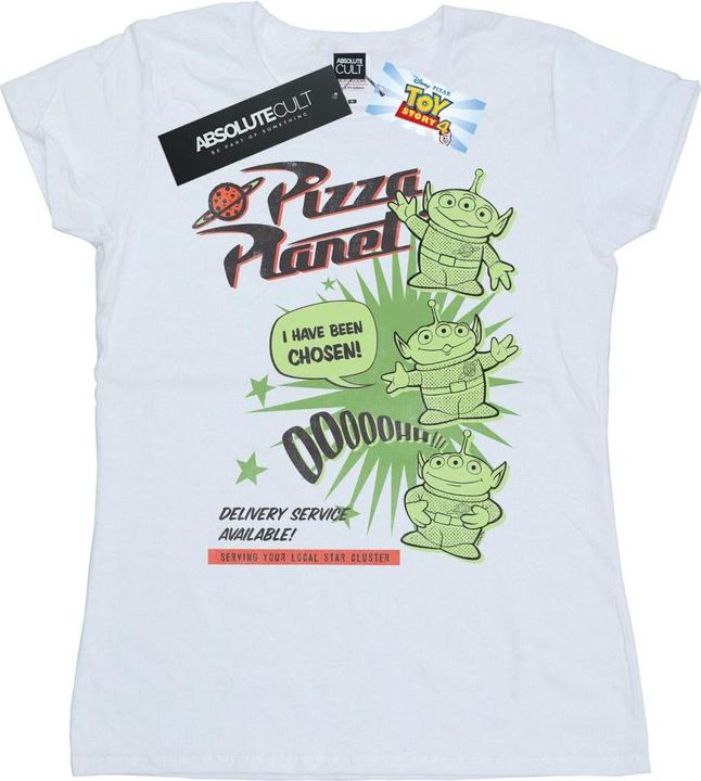 Actual product image Disney Womens/Ladies Toy Story 4 Pizza Planet Little Green Men Cotton T-Shirt (L)