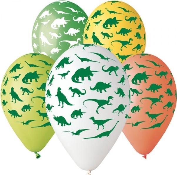 Produktbild Teddies Aufblasbare Luftballons - Dinosaurier 5 Stk.