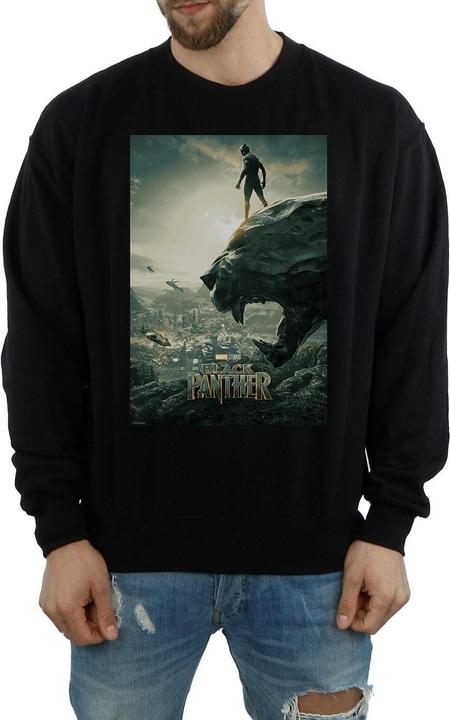 Actual product image Mens Black Panther Poster Cotton Sweatshirt (L)