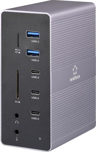 Produktbild Renkforce USB-C® Dockingstation RF-DKS-910 Passend für Marke Dockingstations: U (USB-C)