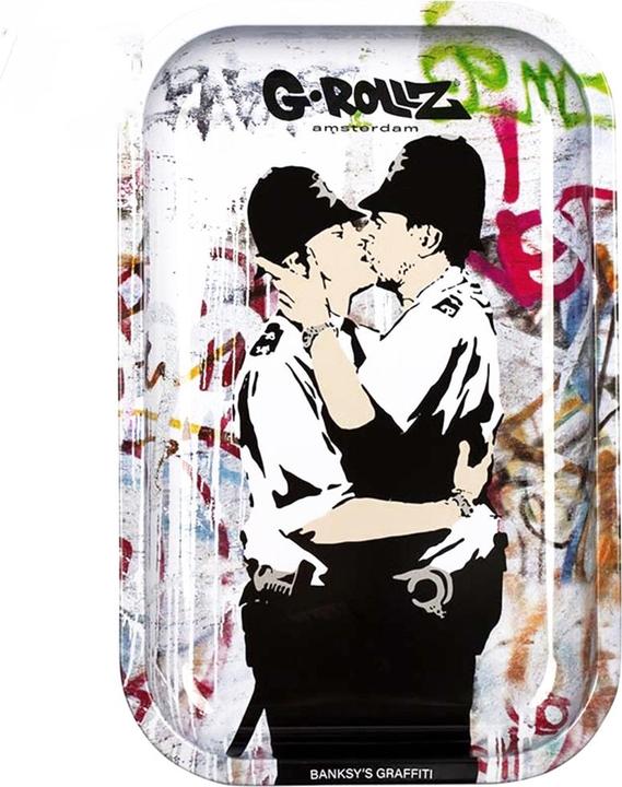 G-Rollz Rolling Tray M Banksy's Cop on Cop 175 x 275mm