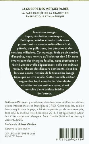 Image du produit La guerre des métaux rares (Français, Pitron Guillaume, 2023)