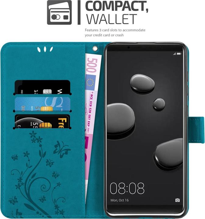 Actual product image Cadorabo Flower Book Case for Huawei MATE 10 PRO (Mate 10 Pro)