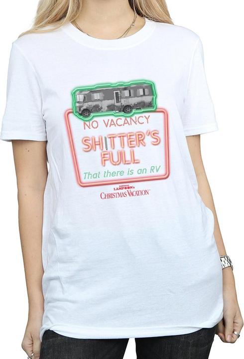 Immagine prodotto National Lampoon´s Vacation National Lampoon's Christmas Vacation Greyscale No Vacancy Maglietta Ampia Donna (3XL)