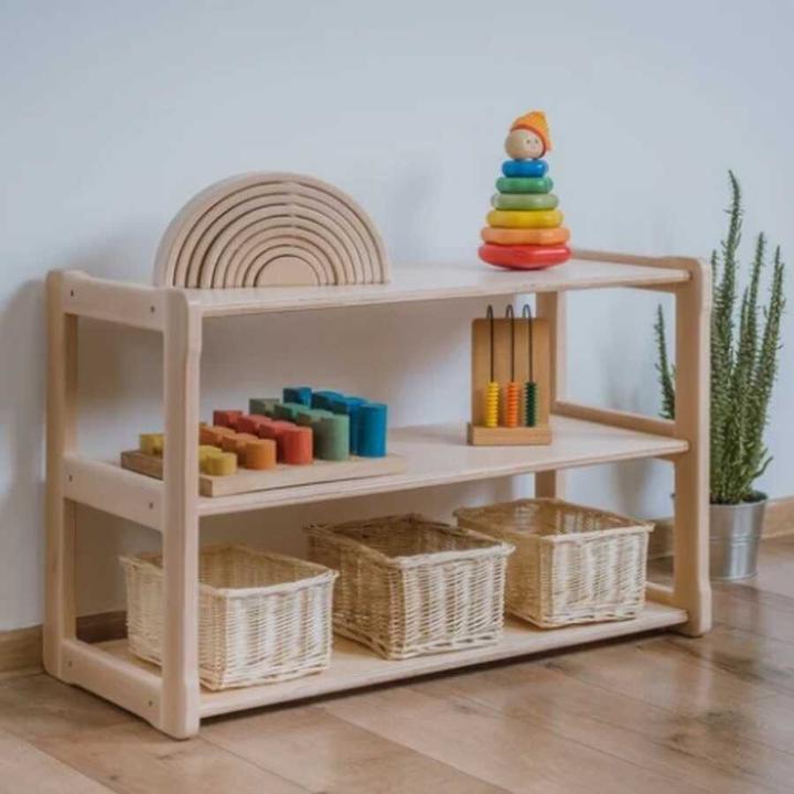 Image du produit Activity Board Meubles de chambre d'enfant Waldorf. Mini-étagères ouvertes pour ranger les affaires des enfants
