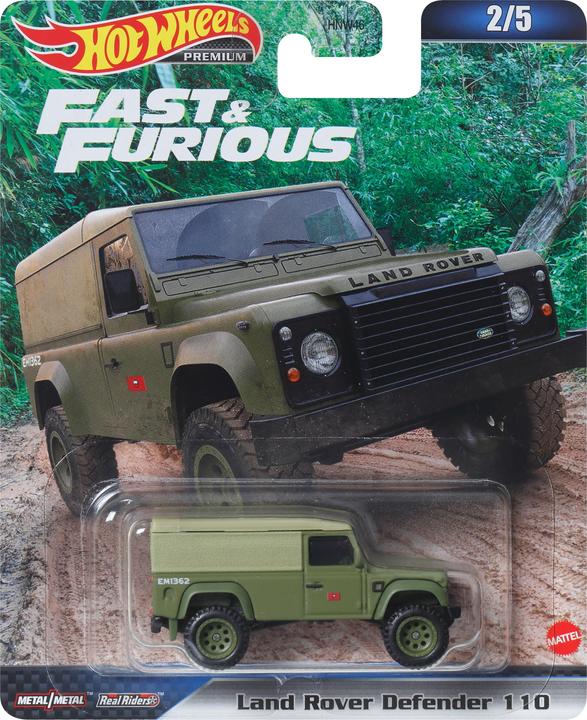 Actual product image Mattel Hot Wheels Fast & Furious Land Rover Defender 110 toy car for 3+ years HKD26
