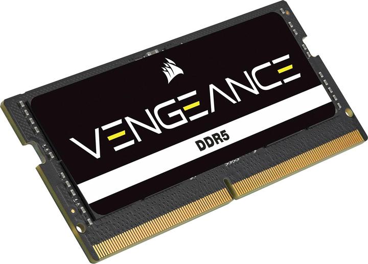 Immagine prodotto Corsair DDR5, 5200MT/s 32GB 1 x32GB SODIMM, Unbuffered, 44-44-44-84, PCB nero, Std PMIC, 1,1V, VENGEANCE DD (1 x 32GB, 5200 MHz, RAM DDR5, SO-DIMM)