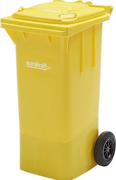 Actual product image eurokraft pro Large plastic waste garbage can, according to DIN EN 840 (80 l)