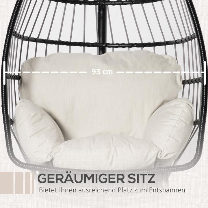 Image du produit Outsunny Fauteuil suspendu avec coussin (160 kg)
