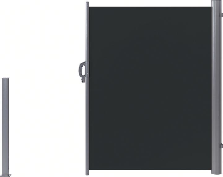 Produktbild Beliani Seitenmarkise graphitgrau ausziehbar 160 x 300 cm DORIO (3.05 m)