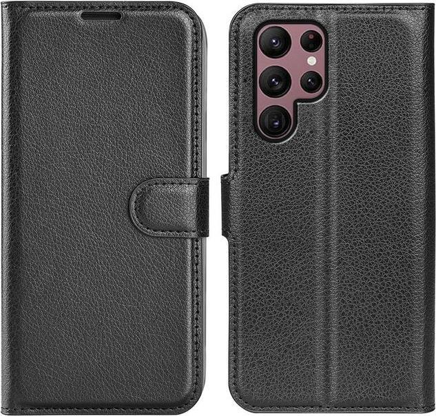 Actual product image MU Classic Litchi Leather Bookcover Series (Samsung Galaxy S23 Ultra)
