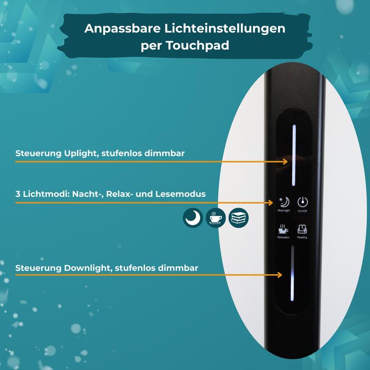Actual product image Luxula LED office floor lamp, up/down, black (7000 lm)