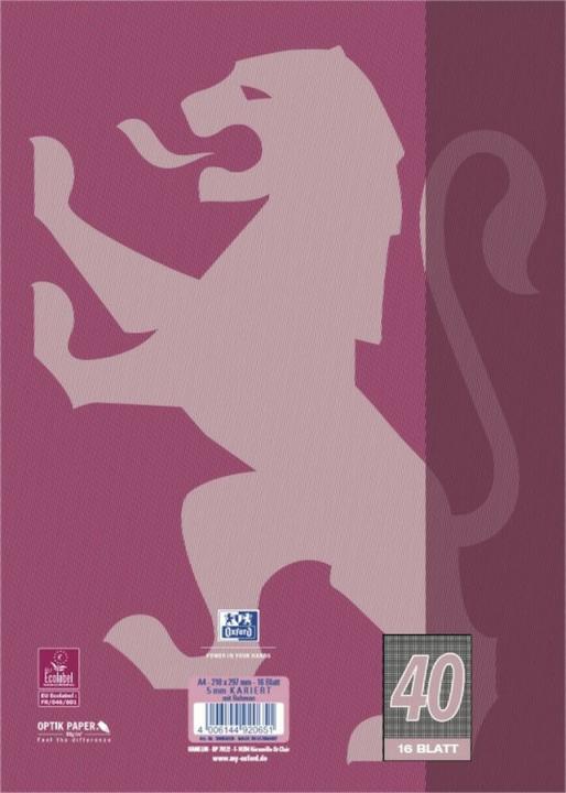 Actual product image Oxford Schulheft, A4, Lineatur 40 (A4, Checked, Soft cover)