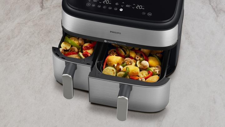 Produktbild Philips Steam Airfryer Dual Basket NA555/09