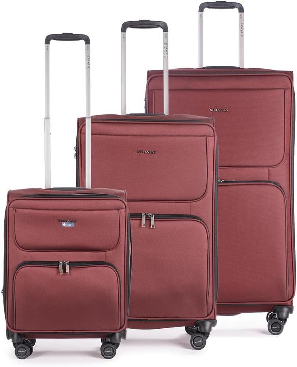 Stratic 3-teiliges Weichschalen-Kofferset mit TSA-Schloss (Handgepäck (bis 50l), M (50 - 90l), L (90 - 115l))