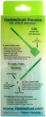 Immagine prodotto Visible Dust Ultra MXD-100 V-Swab, 1.3x per sensori MFT - 12 pezzi
