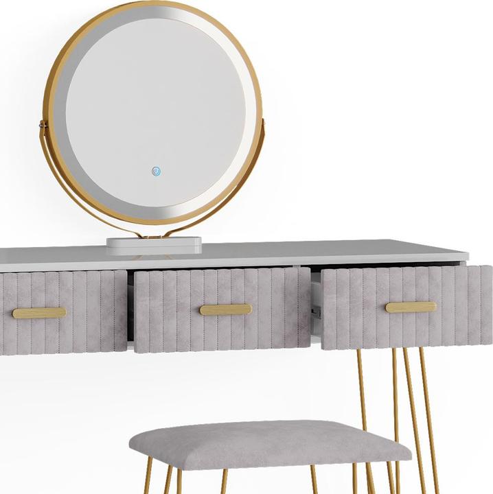 Produktbild Vicco Layla mit Hocker und Beleuchtung (100 x 40 x 79 cm)