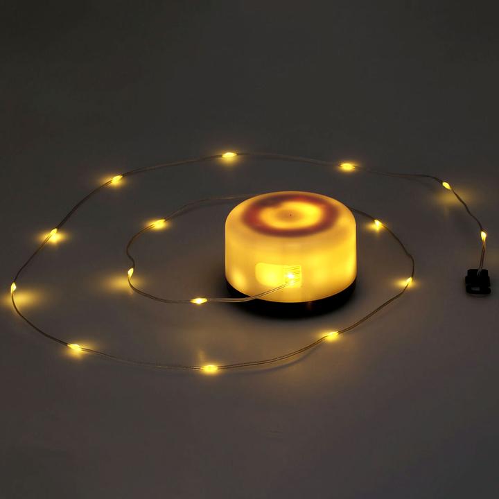 Immagine prodotto ProWorld 4er-Set 2in1-Akku-Campingleuchte mit 10m Lichterkette, 7 Lichtmodi, 100 LEDs