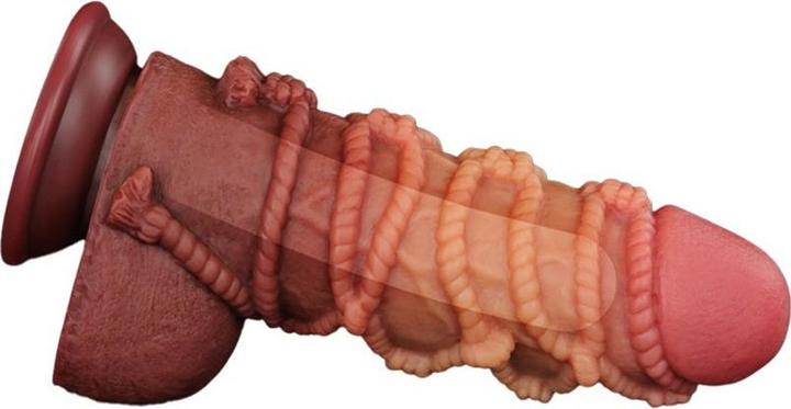 Actual product image Lovetoy Extreme Dildo with Rope Motif 24 cm