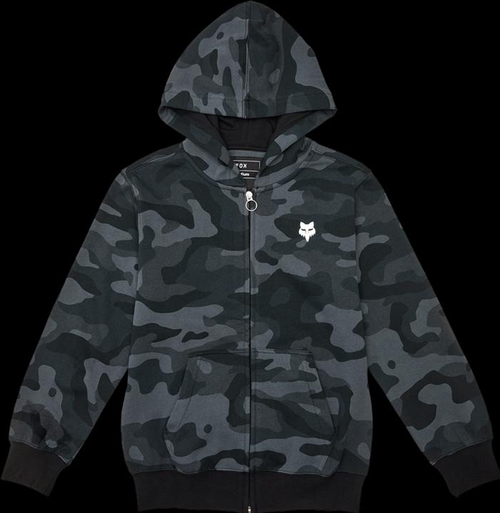 Actual product image Fox Hoody 23 Yth Pack E Zip Blk Cam Ym (M)