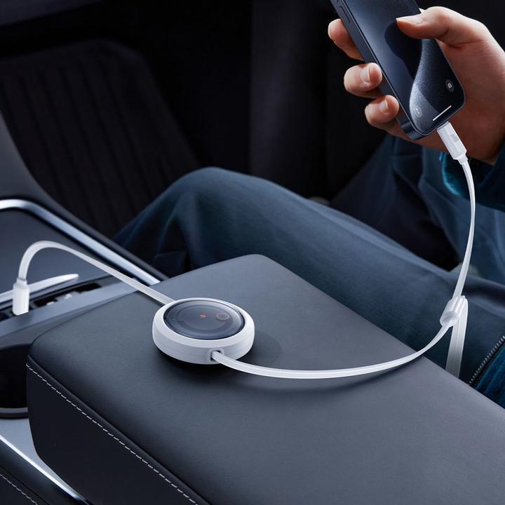 Productafbeelding Baseus Snellaadkabel 3in1 Free2Draw USB-C naar USB-C/Lightning/Micro 100W, 1,1m (wit) (1.10 m, USB 3.2 Gen 1, 100 W)