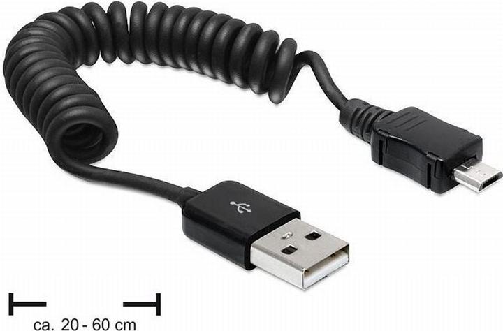 Produktbild Delock USB 2.0 Spiralkabel (0.20 m, USB 2.0)