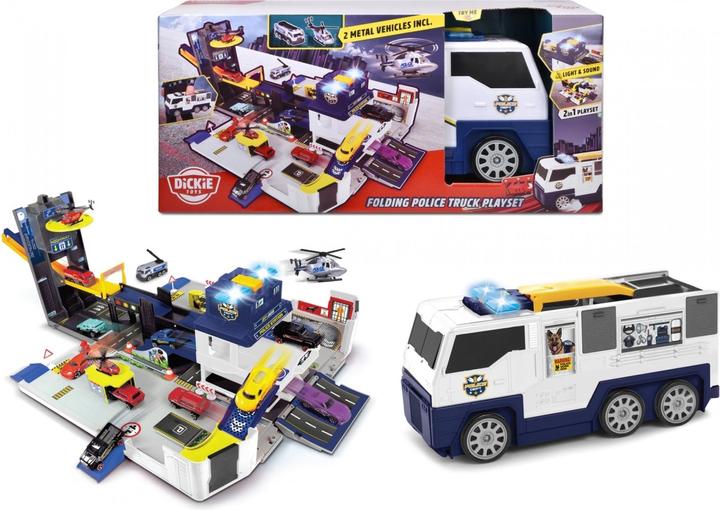 Actual product image Dickie Folding Police Truck Playset