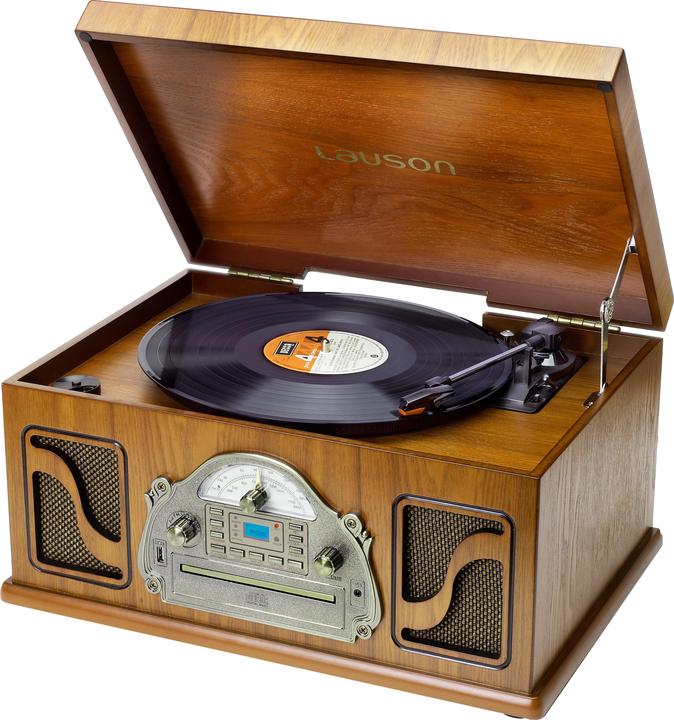 Produktbild Lauson Luson IVX22 Wood CD Player with Digital Recording, MP3, Bluetooth, Vinyl (Vollautomatisch)
