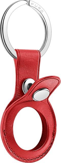 Produktbild Deltaco Puro SKY Apple Airtag key ring with leather case - Red