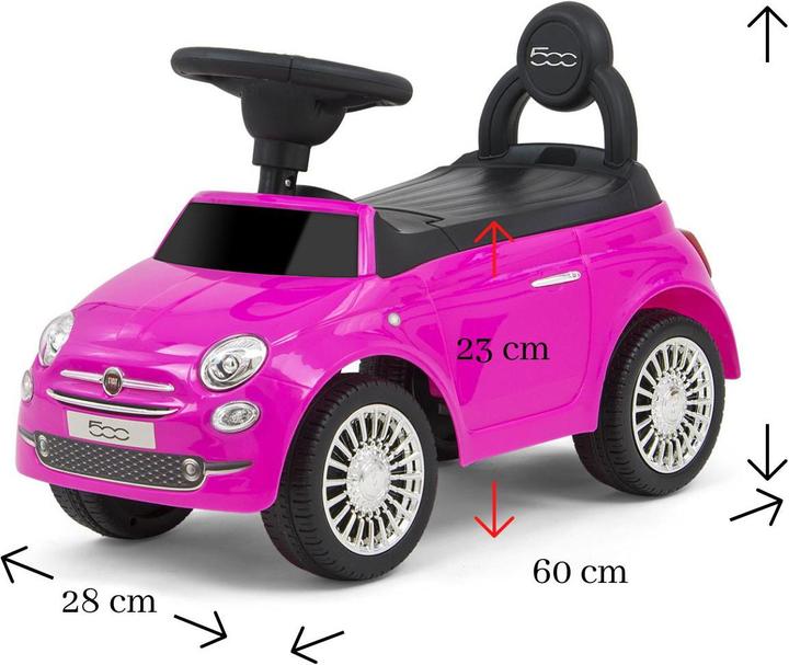 Productafbeelding Mally L2 Fiat 500 roze voertuig